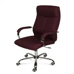 Кресло руководителя кожхам бордовый Б/У в Тольятти
